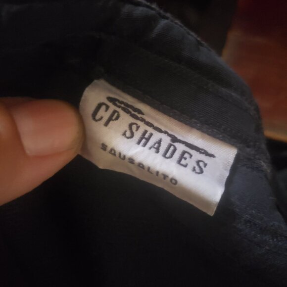 CP Shades Shirt Black Stripe Rayon Collar Button Front Long Sleeve Large - Picture 8 of 9